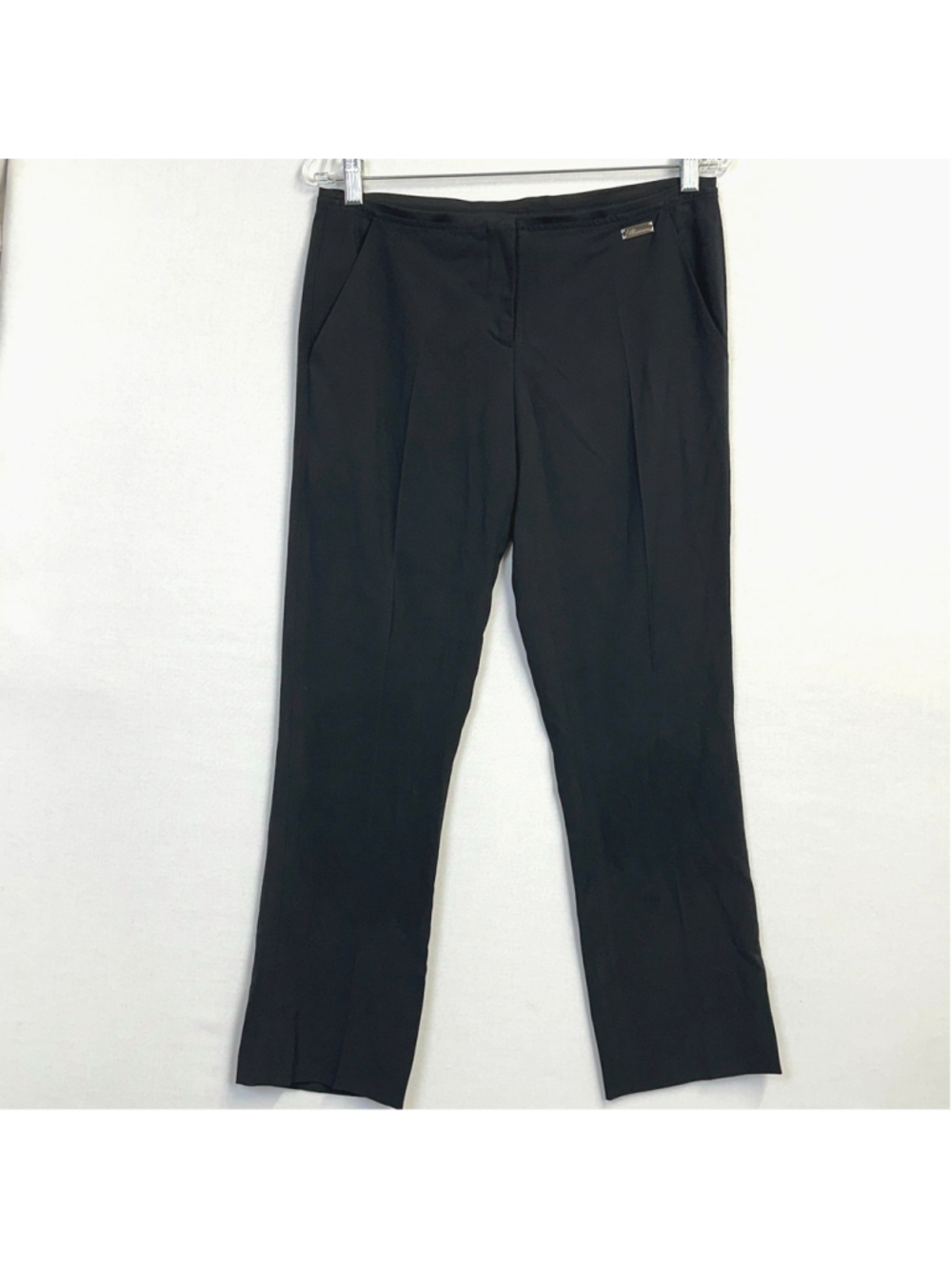 Blumarine Straight Leg Pull On Pants Black Women's Approx M Made in Italy